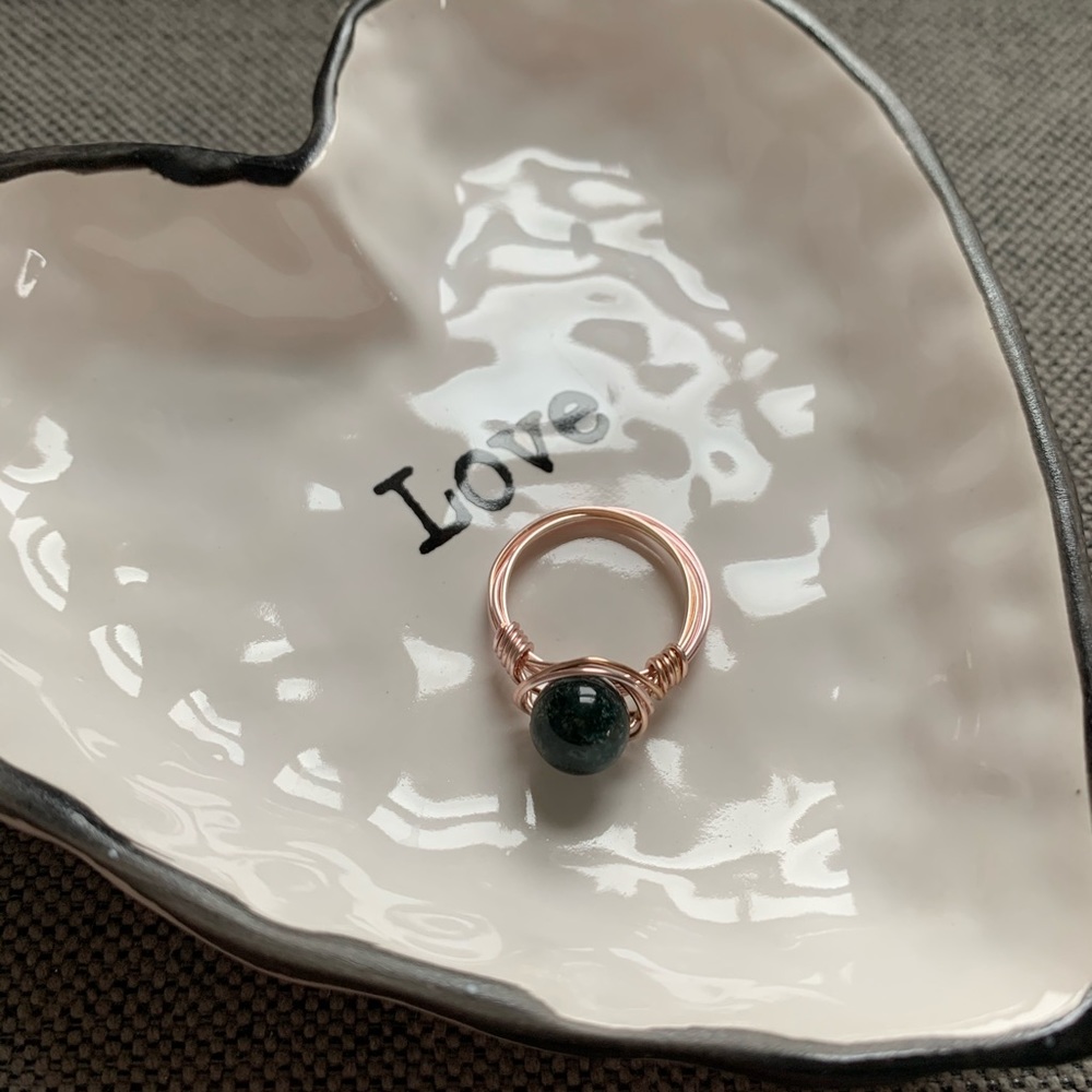 India Agate Wire Ring